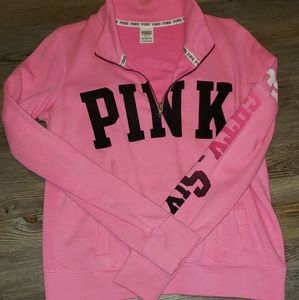 VS PINK pink quarter zip